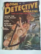 Dime Detective Magazine April 1950 Pulp Detective Fiction 50s Art Mystery & Ads picture