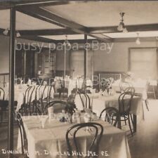 1900s RPPC Williams Cottage Restaurant Dining Room Douglas Hill Maine Postcard picture