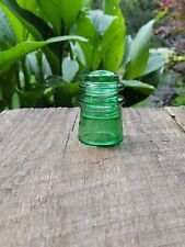 Vintage Glass Insulator Green Whitall Tatum #9 Stained Decorative Antique Glass  picture