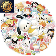 60PCS  Sticker Mixed 3D Anime Sanrio Stickers Hello Kitty My Melody Kuromi Cinna picture