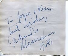 Yehudi Menuhin Violinist Eddie Rochester Anderson GWTW Rare Signed Autograph  picture