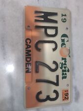 Vintage 1992 Georgia CAMDEN COUNTY License Plate # MPC 273 picture