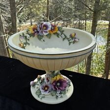 Beautiful Pansy Collection by Artisan Flair Inc. Large Trinket Bowl -A32 picture