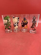 Vintage 1970s LOONEY TUNES Advertising Cups 1973 PEPSI Glasses Lot 4 picture