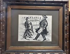 J. Wasser Pencil Signed Lithograph 2/200 Jewish Couple Dancing 1971 Glass Framed picture