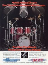 1982 Print Ad of Ibanez Drum Microphones, Tama Superstar Drum Kit & Mic Stands picture