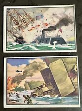 1954 Bowman US Navy Victories | #41 Saipan Victory and #45 Merrimac Rams The … picture
