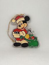 Vintage 1980's Disney Mickey Mouse Acrylic Christmas Ornaments picture