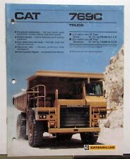1988 CAT 769C Truck Construction Specifications Sales Brochure picture