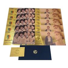 10 PCS/Lot Famous Film Pride and Prejudice UK 100 Gold Banknotes Golden Cards picture