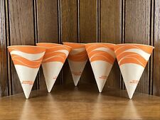 Vintage 1940 Lily Soda Fountain Tulip Vee Paper Cone Cup Drug Store Pharmacy 6oz picture