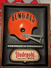 Hudepohl Beer Sign The Pride Of Cincinnati Bengals Helmet - WHO DEY  picture