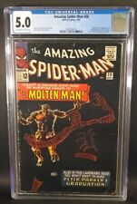 AMAZING SPIDER-MAN #28 CGC 5.0 1ST APPEARANCE & ORIGIN OF MOLTEN MAN 1965 OW-W picture