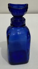 John Wyeth Bros. Rx Cobalt Blue Eye Wash Bottle With Glass Stopper No.412 Rare picture