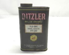 VINTAGE DITZLER FLO-DRY DTE-202 ENAMEL REDUCER 1/4 GALLON CAN EMPTY PRE-OWNED  picture