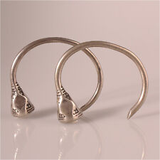 12952 Old Tuareg Earring Silver Solid Agadez Niger picture