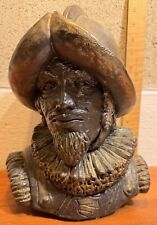 Vintage Spanish Conquistador Bust Statue Buccaneer picture