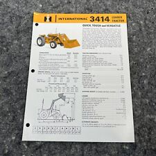 Original IH International Harvester 3414 Tractor Loader Brochure picture