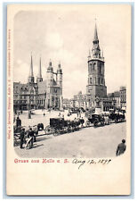 Saxony-Anhalt Germany Postcard Gruss Aus Halle (Saale) 1899 Unposted Antique picture