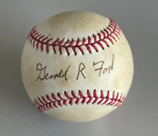 President Gerald Ford signed baseball. JSA Authentic picture