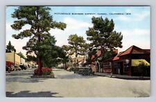 Carmel CA-California, Business District, Antique, Vintage c1956 Postcard picture