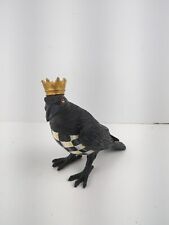 Mackenzie Childs CROWNED CROW COURTLY CHECK  Resin Raven Bird Figurine picture