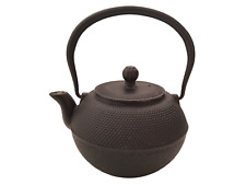 Japanese Rikyu Cast Iron Black Tea Kettle Tetsubin Tea Pot With Lid Decorative picture