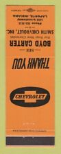 Matchbook Cover - Body Carter Smith Chevrolet Laporte IN picture