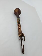 Native American Ceremonial Instrument Artifact Leather Handmade picture