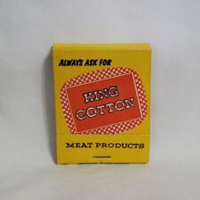 Vintage King Cotton Meat Products Memphis Southmen WFL Matchbook TN Advertising picture
