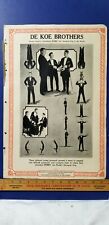 Antique 1926 Vaudeville Act Poster DE KOE BROTHERS Bobby the Strongest Dog B6 picture