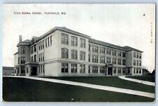 Platteville Wisconsin Postcard State Normal School Building Exterior 1909 Posted picture