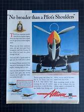 Vintage 1942 Allison Aircraft World War Two Print Ad picture