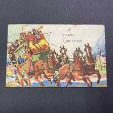 Antique 1930 Christmas Carriage Postcard Ayr Ontario Jeanette Wallace V2462 picture