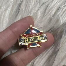 Vintage Walmart Shareholder Metal Button Pin Back Gold Trim Star picture