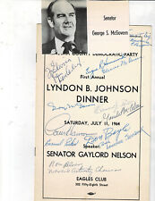 Senator George S. McGovern Autograph & other Prominent Democrat Autograhps 1964 picture