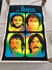 1981 Beatles Fuzzy Blacklight Poster 23x35'' 58.5X88.5cm Funky Enterprise #953 picture