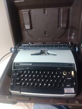 Vtg Smith Corona Super Correct Electric Typewriter 6E w Case Works 80's Lgt Blue picture