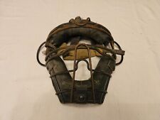 Vintage Rawlings USA Black Leather & Metal Catchers Mask Face Cover picture