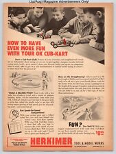 Herkimer Tool & Model Works OK Cub-Kart Promo Vintage 1963 Full Page Print Ad picture