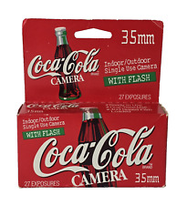 1970's New Coca Cola 35 mm Single Use Camera w/ Flash in Original Sealed Box picture