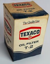 Vintage Texaco Advertising T-2 (T 2) Oil Filter With Box , New Old Stock picture