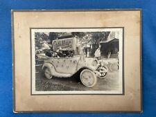Antique CADILLAC Parade Car Black & White Photograph Matted Print Flower-Covered picture