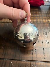 1975 Wallace Silver Plate Sleigh Bell Christmas Ornament In Fantastic Condition  picture