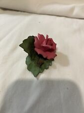 Napoli Dea Capodimonte Porcelain Pink Rose - Hand Made In Italy picture