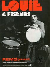 1983 Print Ad of Remo Drumheads & Promark Drumsticks w Louie Bellson picture
