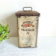 1930s Vintage Gargoyle Mobil Oil A Tin Can Advertising USA Automobile TB1646 picture