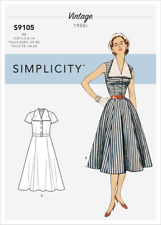 Simplicity 9105 Vintage Reproduction 1950s Dress Sewing Pattern Sz 16-24 picture