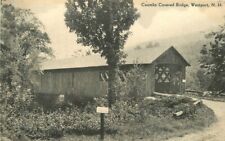 Coombs Covered Bridge Westport New Hampshire 1920s Postcard Tilden 2-2210 picture
