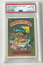 1985 Topps OS1 Garbage Pail Kids 1st Series 1 SICKY VICKY 21b Matte Card PSA 8 picture